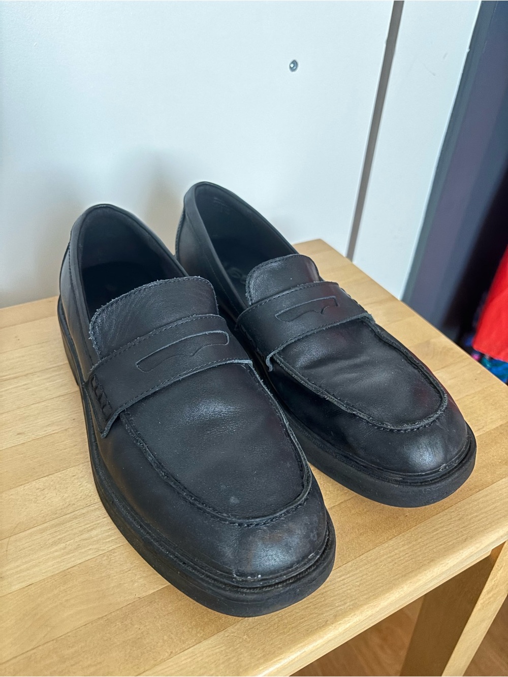 Black Leather Loafers